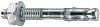 Анкер-шпилька с гайкой, распорная, оцинкованная Shreiber, диаметр от М6 до М24, длина от 40 до 360 мм, длина резьбы от 15 до 200 мм.	