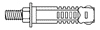 Анкеры М6, М8, М10, М12, М16 со шпилькой, гайкой и шайбой Sormat PFG SB, SBS, толщина прикрепляемого материала до 85 мм.	